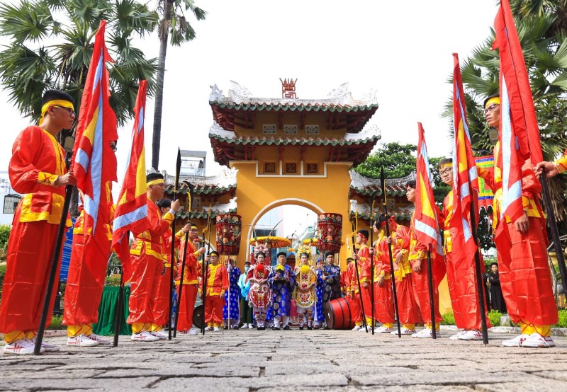 Nghi lễ quan trọng Khai hạ - Cầu an. Ảnh: Minh Hiệp