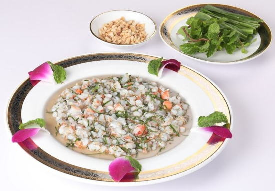 Tiết canh tôm hùm 