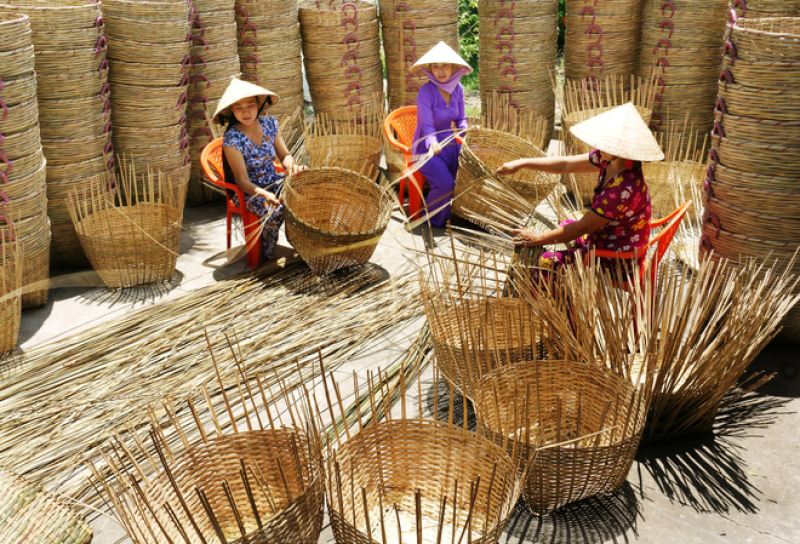Làng nghề đan đát ấp Phước Quới